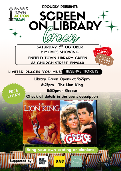 Screen on Library Green: Outdoor Cinema Comes to Enfield Town